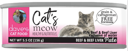Dave's Cat’s Meow 95% Beef & Beef Liver Paté